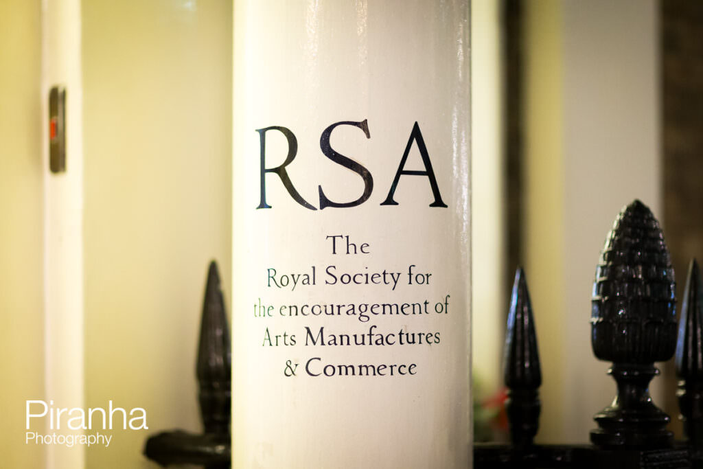 Corporate event photography for London management consultants at the RSA - Royal Society of Arts - outside of the building