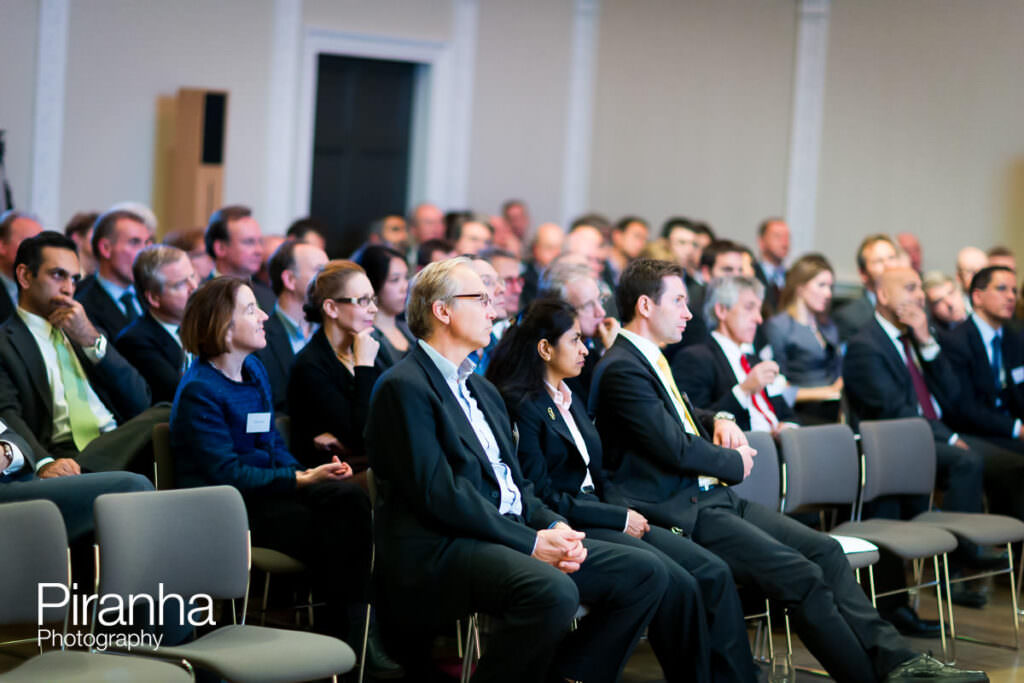 Corporate event photography for London management consultants at the RSA - Royal Society of Arts - audience listening