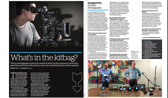 Article in HDSLR Moviemaker Magazine about Piranha 1 Article in HDSLR Moviemaker about Piranha