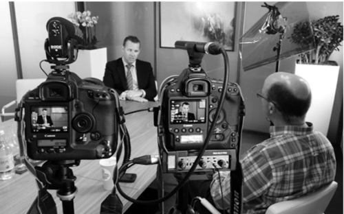 Corporate video in progress