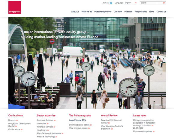 Photograph for PE company website home page