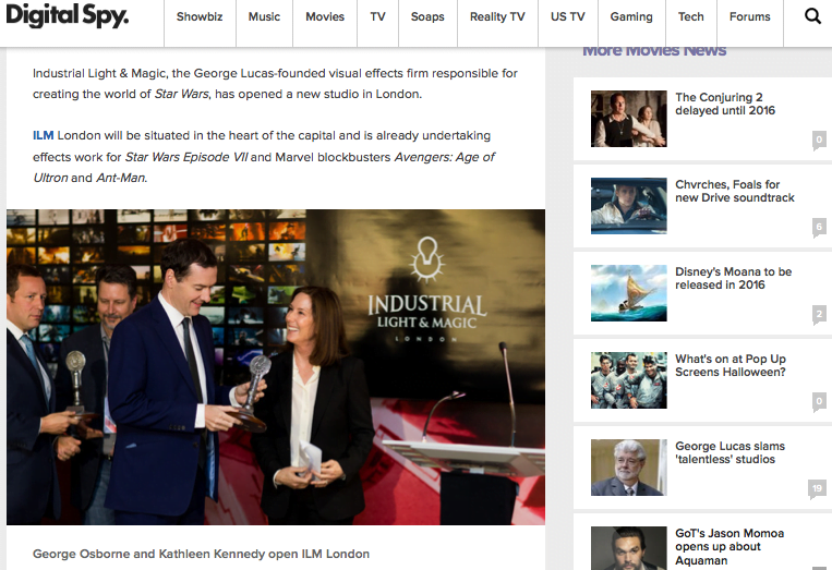 Industrial Light & Magic New Studio Opening in London with Star Wars Cast 7 Online photograph George Osborne