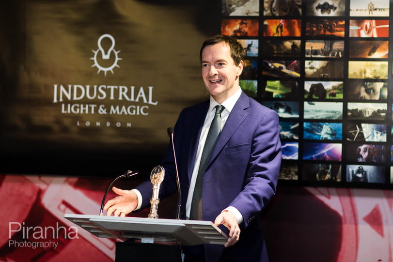 George Osborne in London at new studio opening for ILM