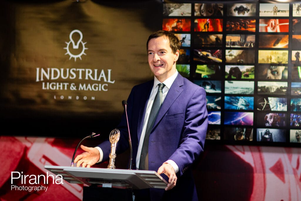George Osborne in London at new studio opening for ILM