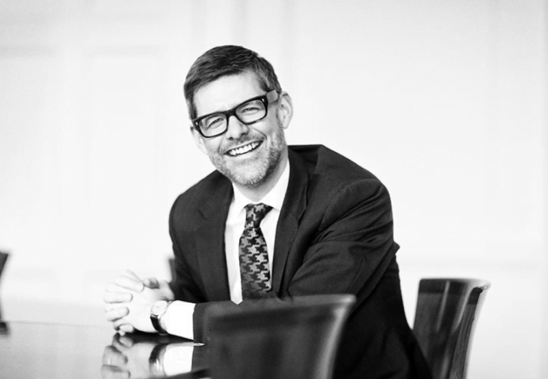 Business portrait taken in London offices - black and white