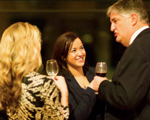 Party photography of guests at event at Haberdashers Hall in London