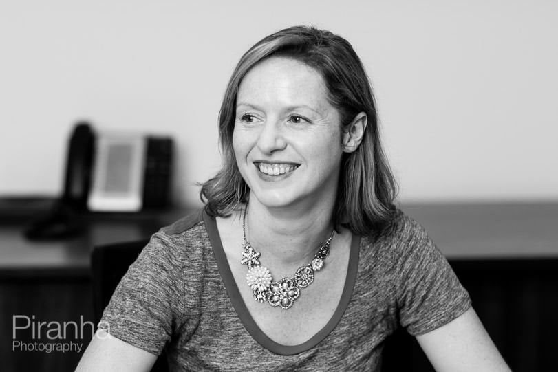 Accountancy Firm - New Website Featuring Reportage Portraits of Staff Members 1 Corporate portrait for accountancy firm - black and white