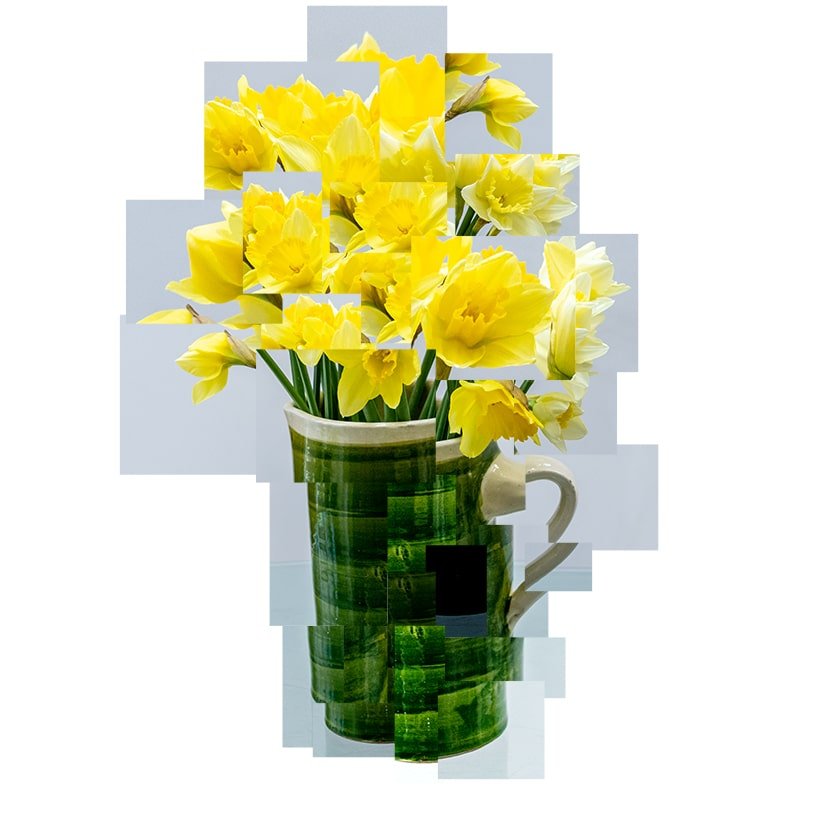 Happy Easter - daffodils photograph - Hockney style 