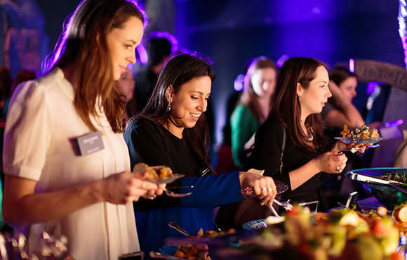 Guests photographed at the Natural History Museum in South Kensington during evening event