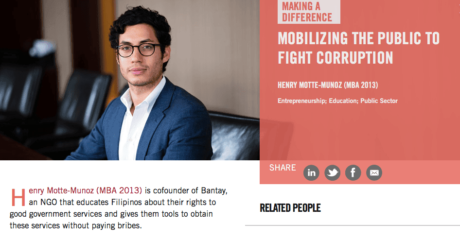 Alumni Profile Photograph in Situ