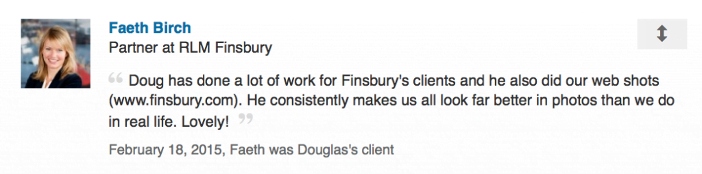 Staff Photography for Company Website 4 Review of Photogrpahy on LinkedIn PR Director