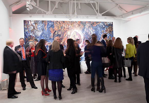 Corporate Photograph of guests at Saatchi gallery event