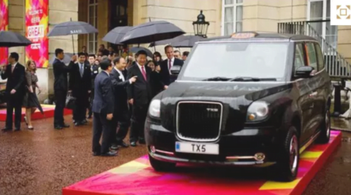 Geely Taxi with Catherine and William in London