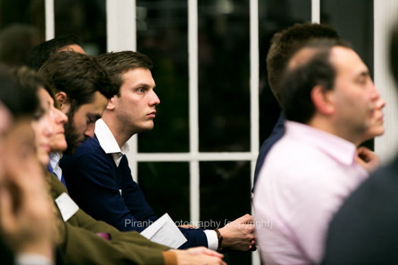 RIBA Evening event for US University Alumni Party 4 Guests listening at evening event