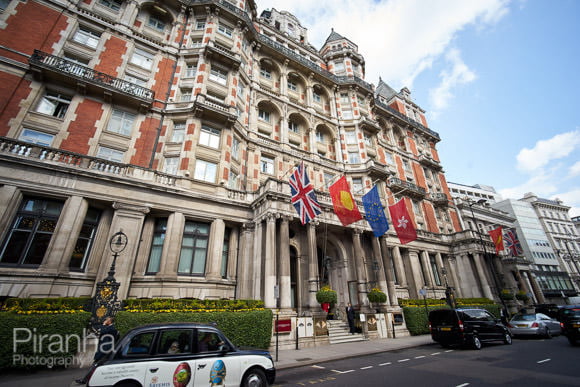 Awards Ceremony in London - photograph of exterior of mandarin oriental hotel