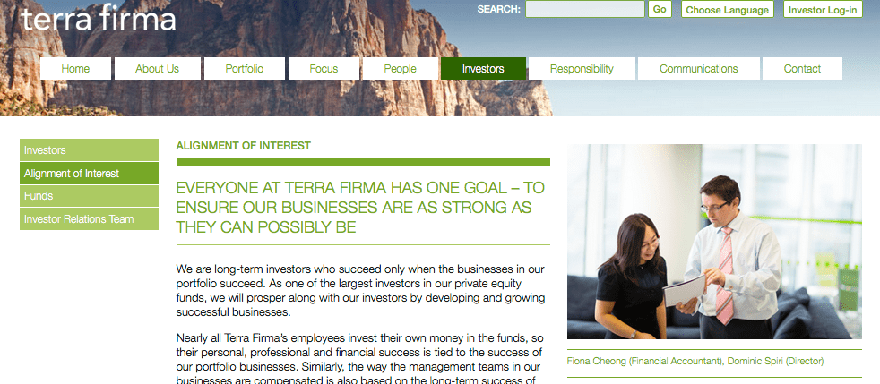 Photograph of PE company directors in conversation