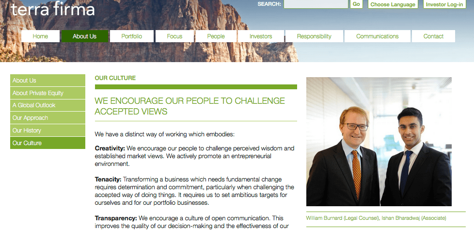 Portraits of private equity company directors for website