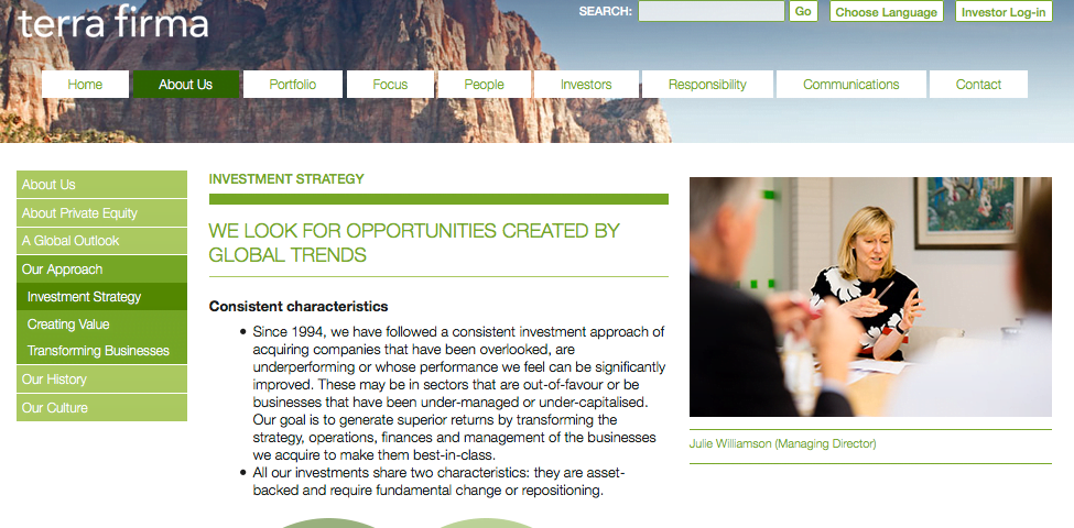 Photography of director in meeting for website