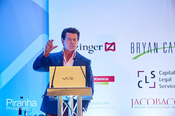 Photography taken over 2 days at the Luxury Law Summit Conference in London 9 Speaker at Podium of Conference