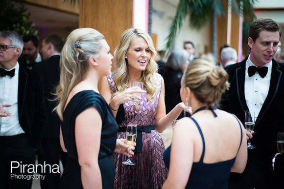 Charity Event at Hurlingham Club in Fulham with HRH Princess Anne 6 Guests mingling at Charity reception in London