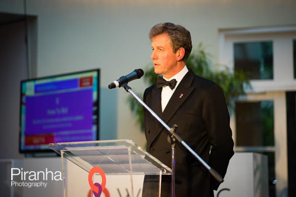Charity Event at Hurlingham Club in Fulham with HRH Princess Anne 8 Speaker at charity event - evening in London