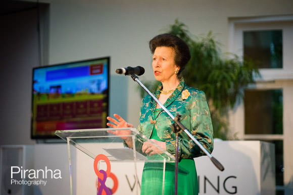 Charity Event at Hurlingham Club in Fulham with HRH Princess Anne 10 Princess Anne speaking in London at Charity evening