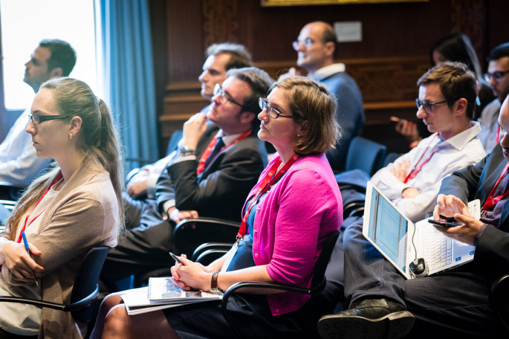  Conference photographer at the Royal Society in London - guests listening to speaker