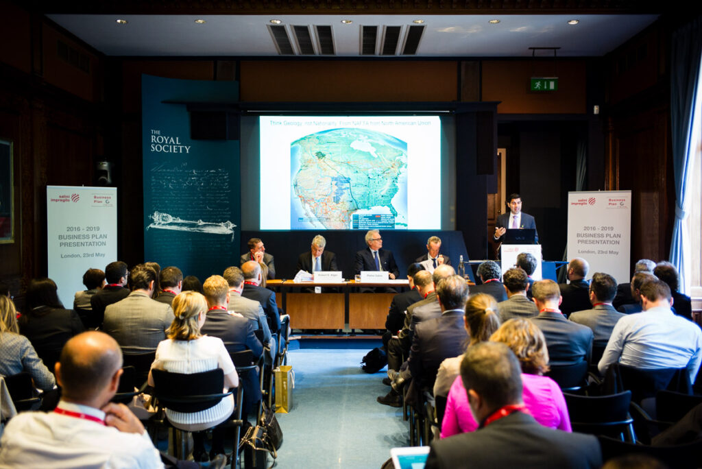 Conference photographer at the Royal Society in London - presentation with screen for viewers