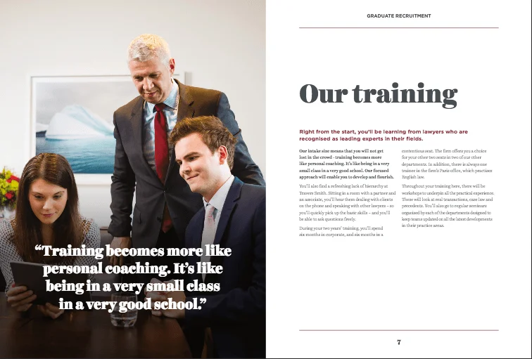 Graduate Recruitment Brochure For London Law Firm