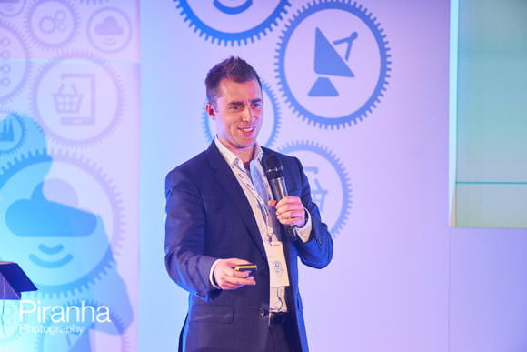 Speaker engaging with audience in Amsterdam