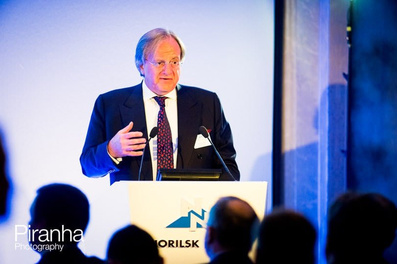 Photography of speaker during capital markets day in London