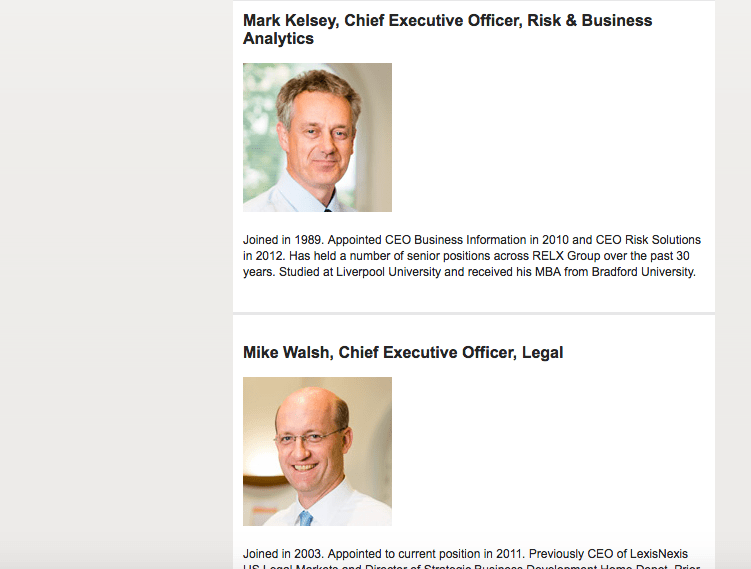 Head shots of Directors on Website taken in London