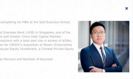 Company headshot on website