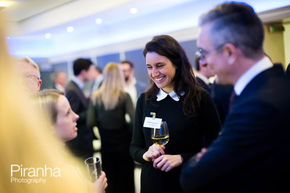 Guests enjoying corporate event at Glazier Hall in London