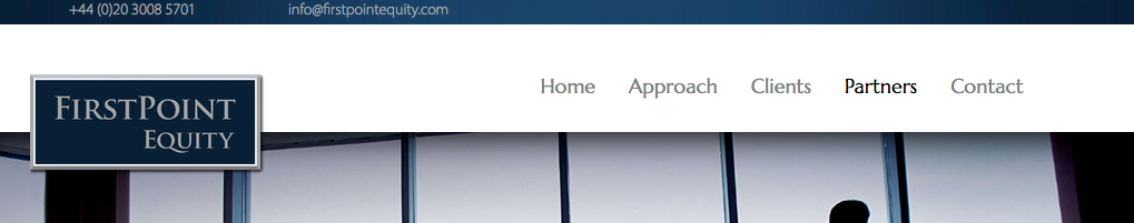 Website - top bar showing company name