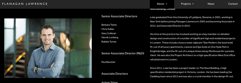 Portrait Photography for London Architects Website 6 Portrait of architect in London offices