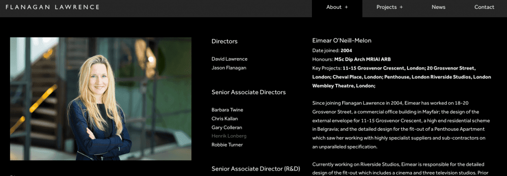 Portrait Photography for London Architects Website 8 Female architect business portrait