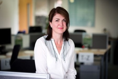 Business person photographed in office environment