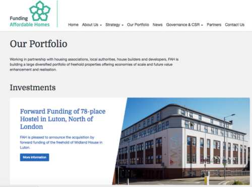 Property company photography on website