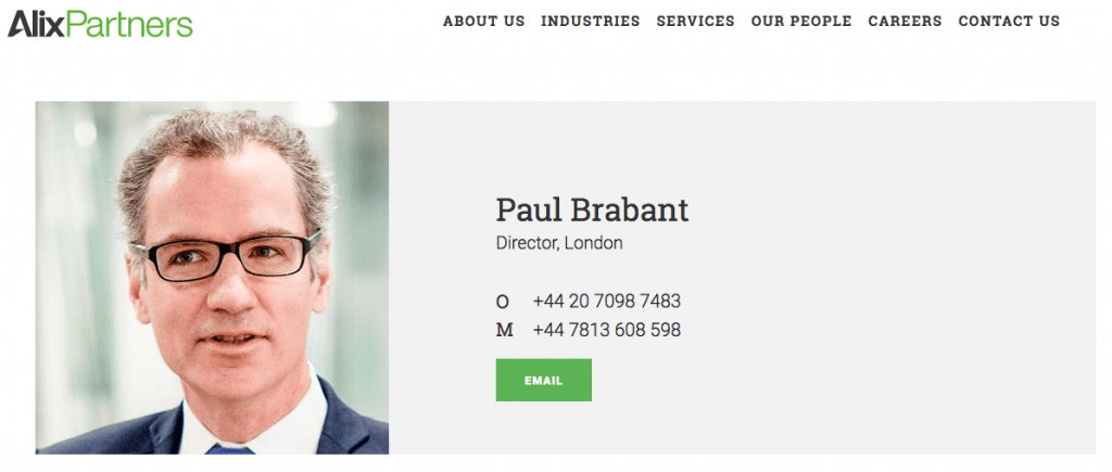 New Contemporary Website for AlixPartners 6 Portrait of individual in conversation to give contemporary look and feel to new website