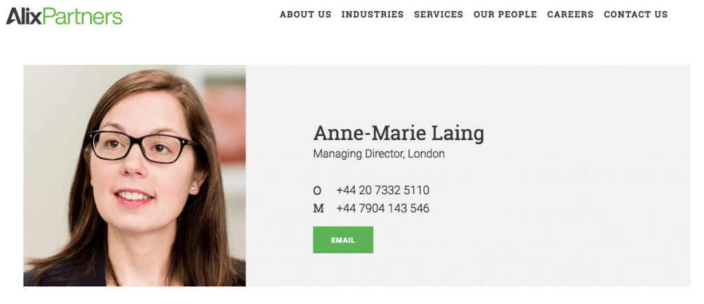 New Contemporary Website for AlixPartners 3 One of the portrait photographs on new website