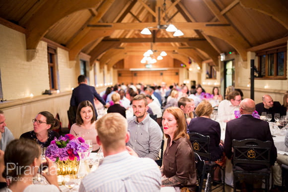 Company Summer Party at Waddeson Manor in Buckinghamshire 7 Guests seated pictured during dinner