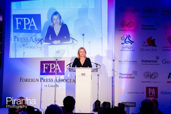 Awards Photography of the Foreign Press Association at the Sheraton Piccadilly 7 Awards Presentation in London