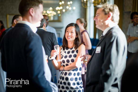 Photograph in London of university alumni event