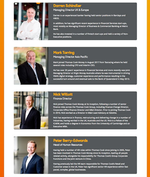 Webpage to show Piranha's photographs of team members