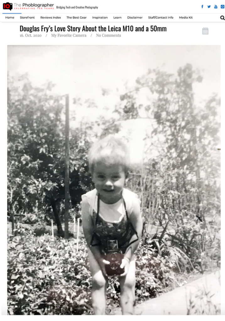 Article in ThePhoblographer - My favourite camera the Leica M10