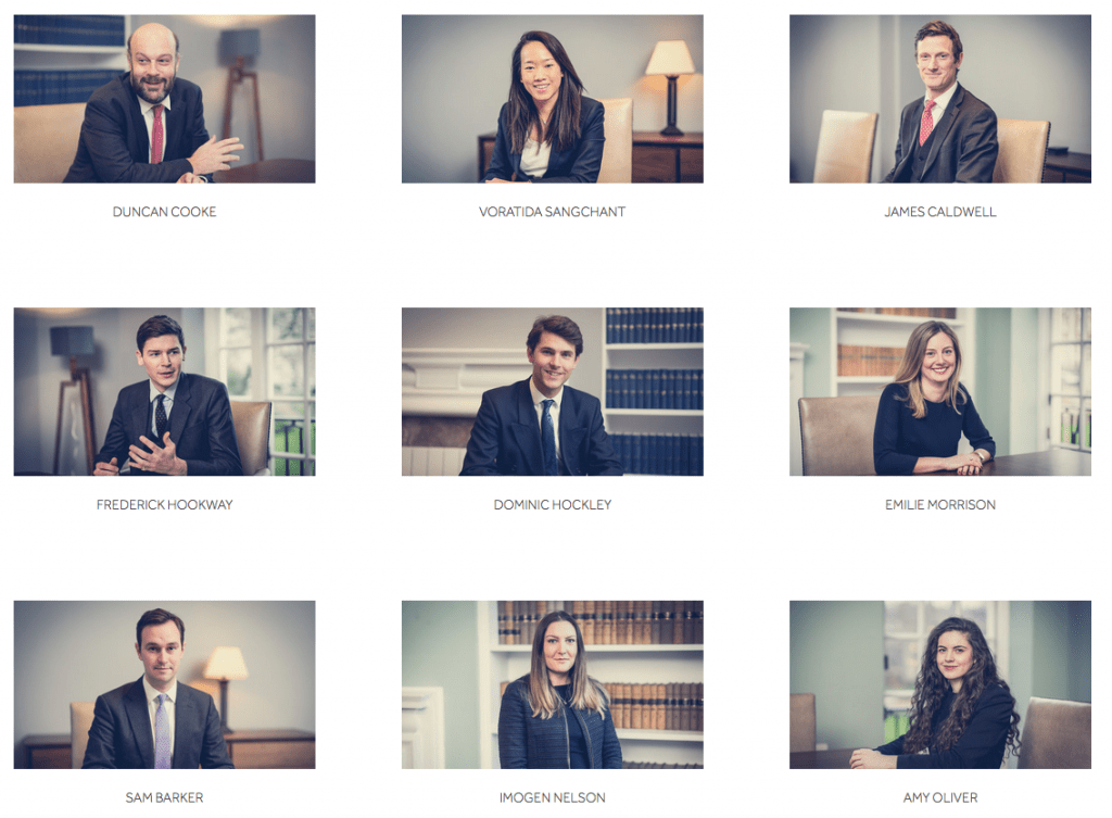 Portrait photography of barristers for new website