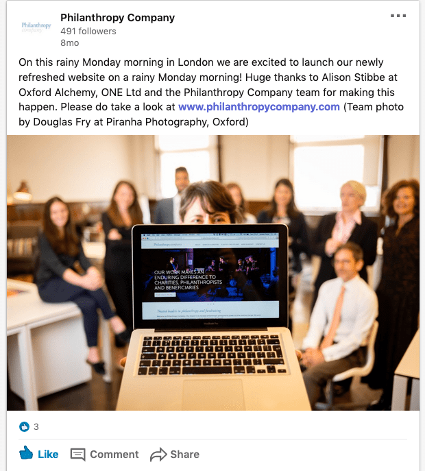 Fantastic New Website Portraits for Philanthropy Company 2 Photograph of the team to launch new website
