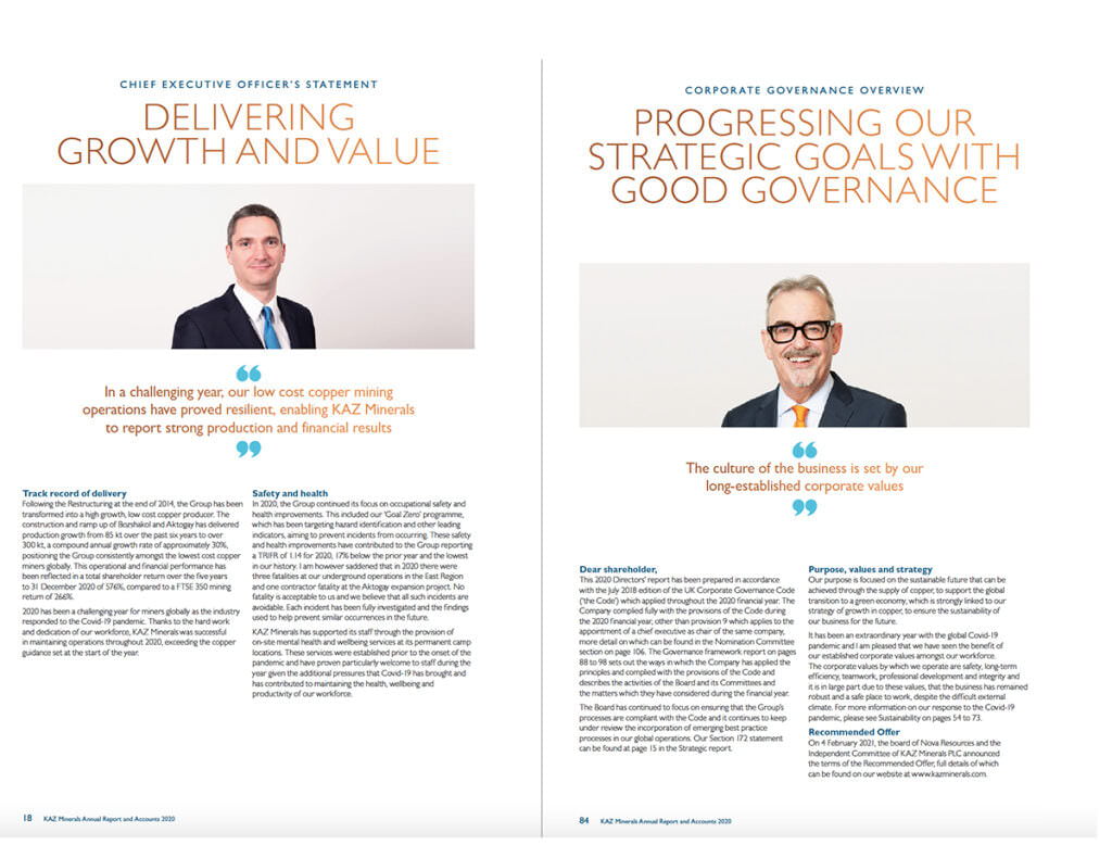 Board Photography for Annual Reports - Simple Headshots 3 annual report spread