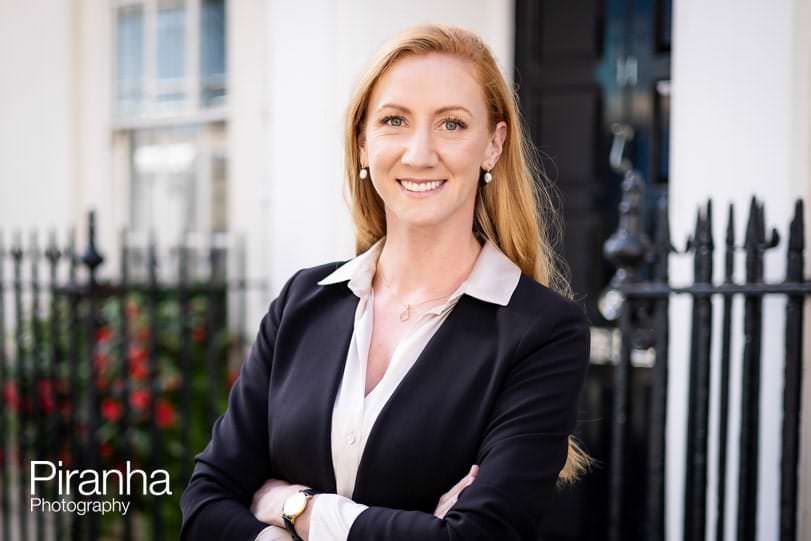 Business portrait taken in London at outdoor location.
